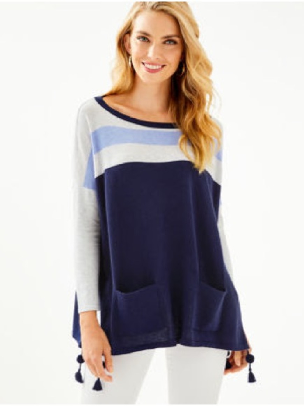 Lilly Pulitzer Navy ELBA COOLMAX SWEATER - L